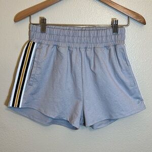 Papaya Active Gray Striped Athletic Shorts